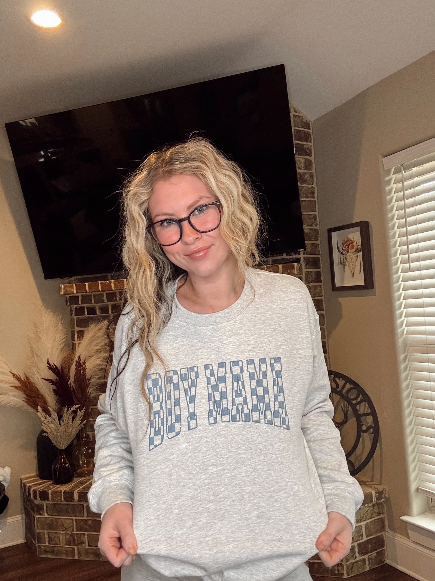 Boy Mama Crewneck - Blue